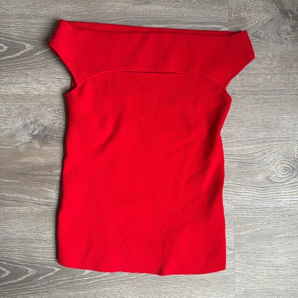 INTERMIX Alexa Off Shoulder Cutout Knit Top - Picture 2 of 9